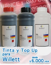 Tinta y Top Up para Codificadoras Inkjet Willett - VENTIN