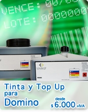 Tinta y Make Up para Codificadoras Inkjet Domino - VENTIN